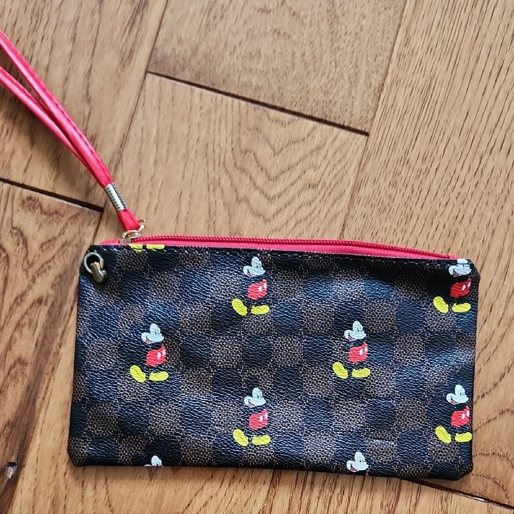 Mickey Mouse Checkered Wristlet